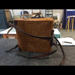 Horse hair square backpack